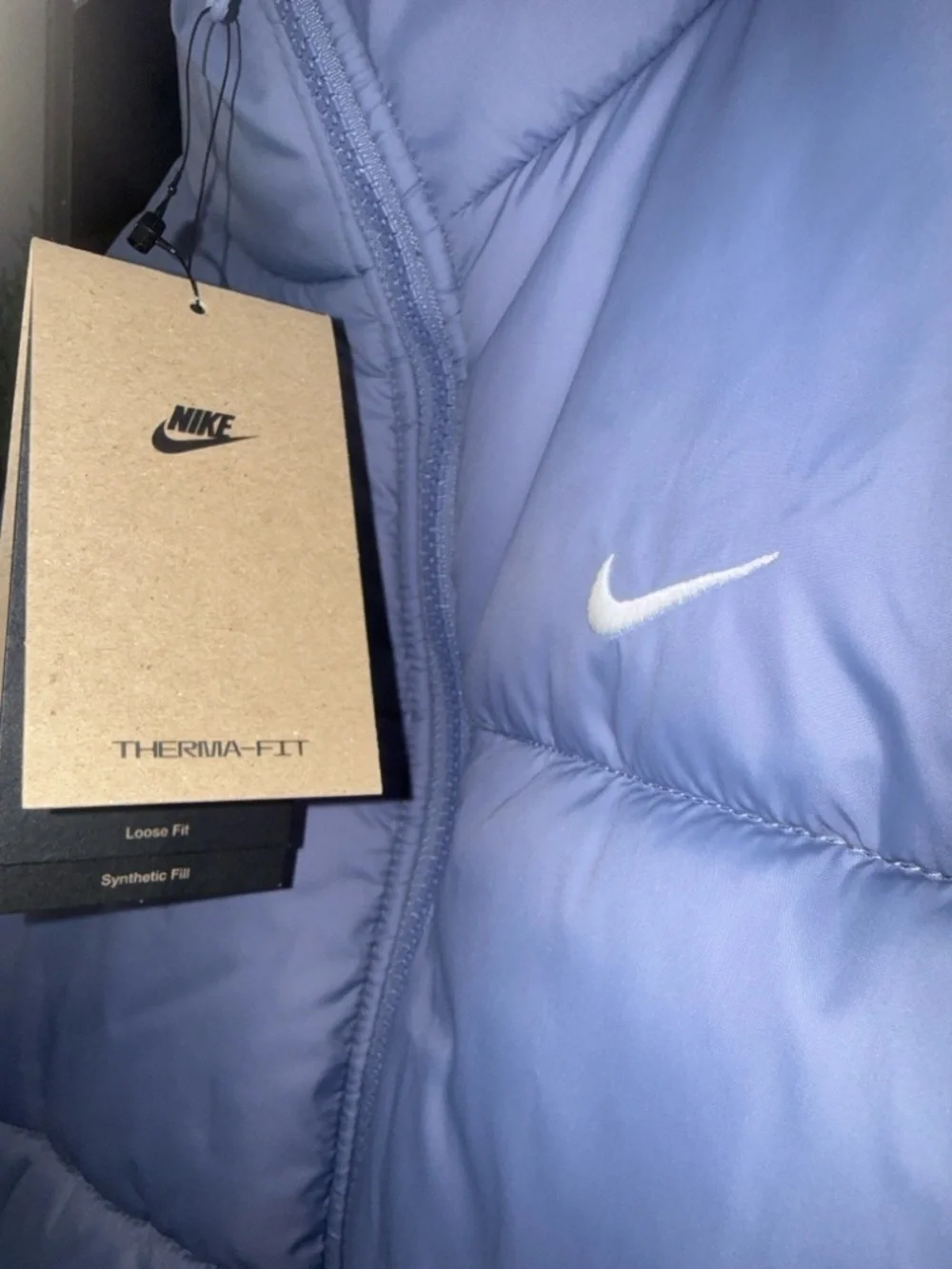NWT Nike dusty blue like Puffer Vest thermal fit